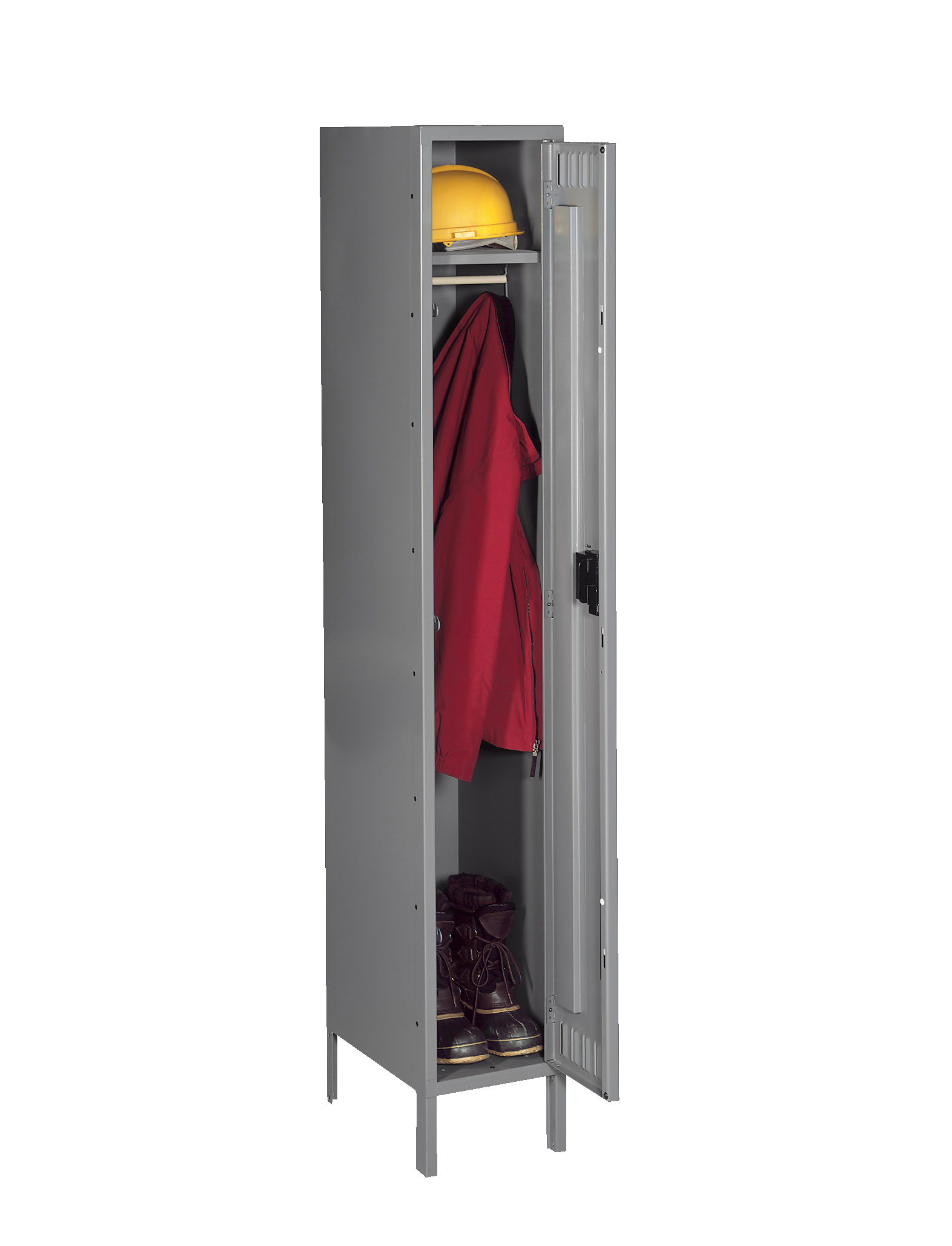 Tennsco Single Tier Locker With Legs, Medium Gray STS-121872-1-MGY, Tennsco Single Tier Locker With Legs, 12w X 18d X 78h, Medium Gray