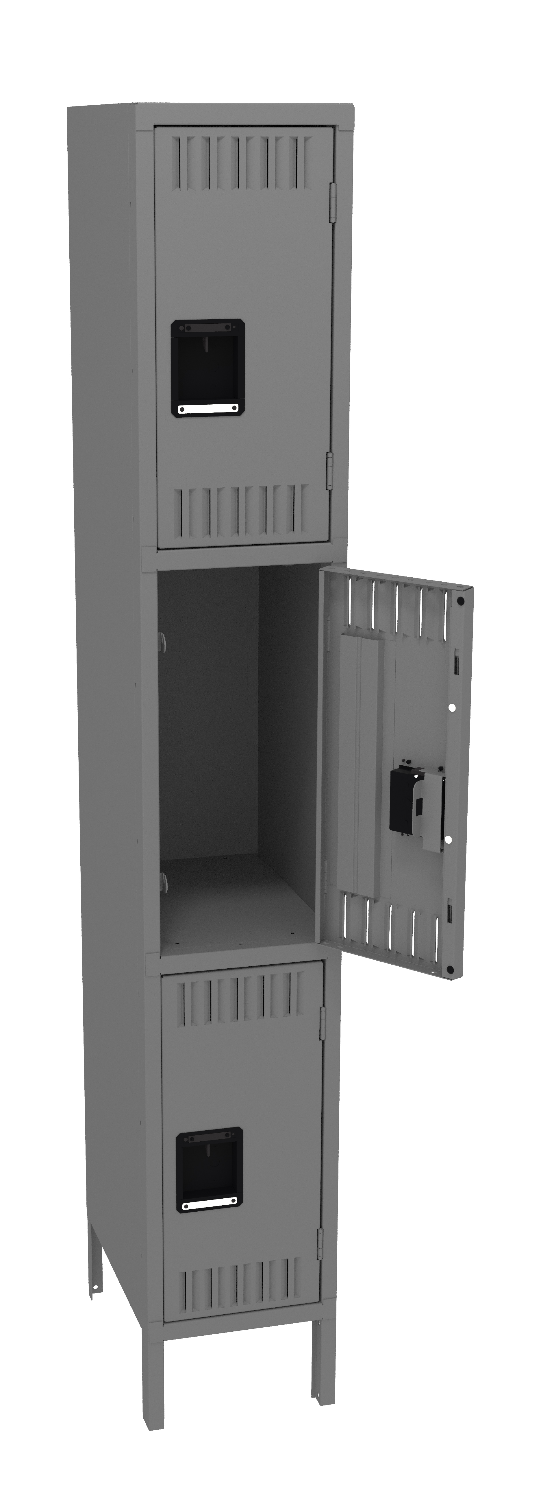 Tennsco Triple Tier Locker – One Wide With Legs (Assembled)