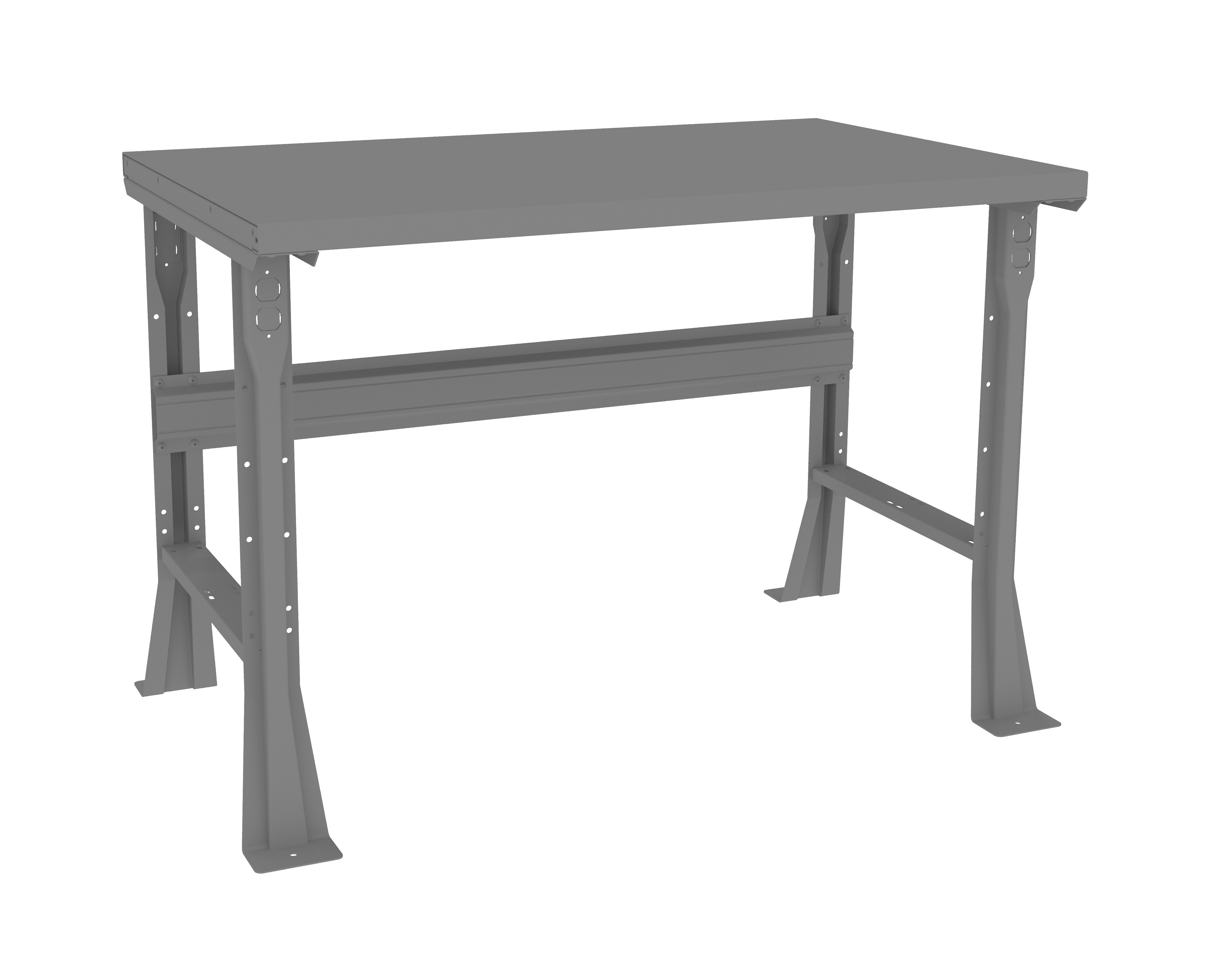Tennsco Flared Leg Workbench with Steel Top