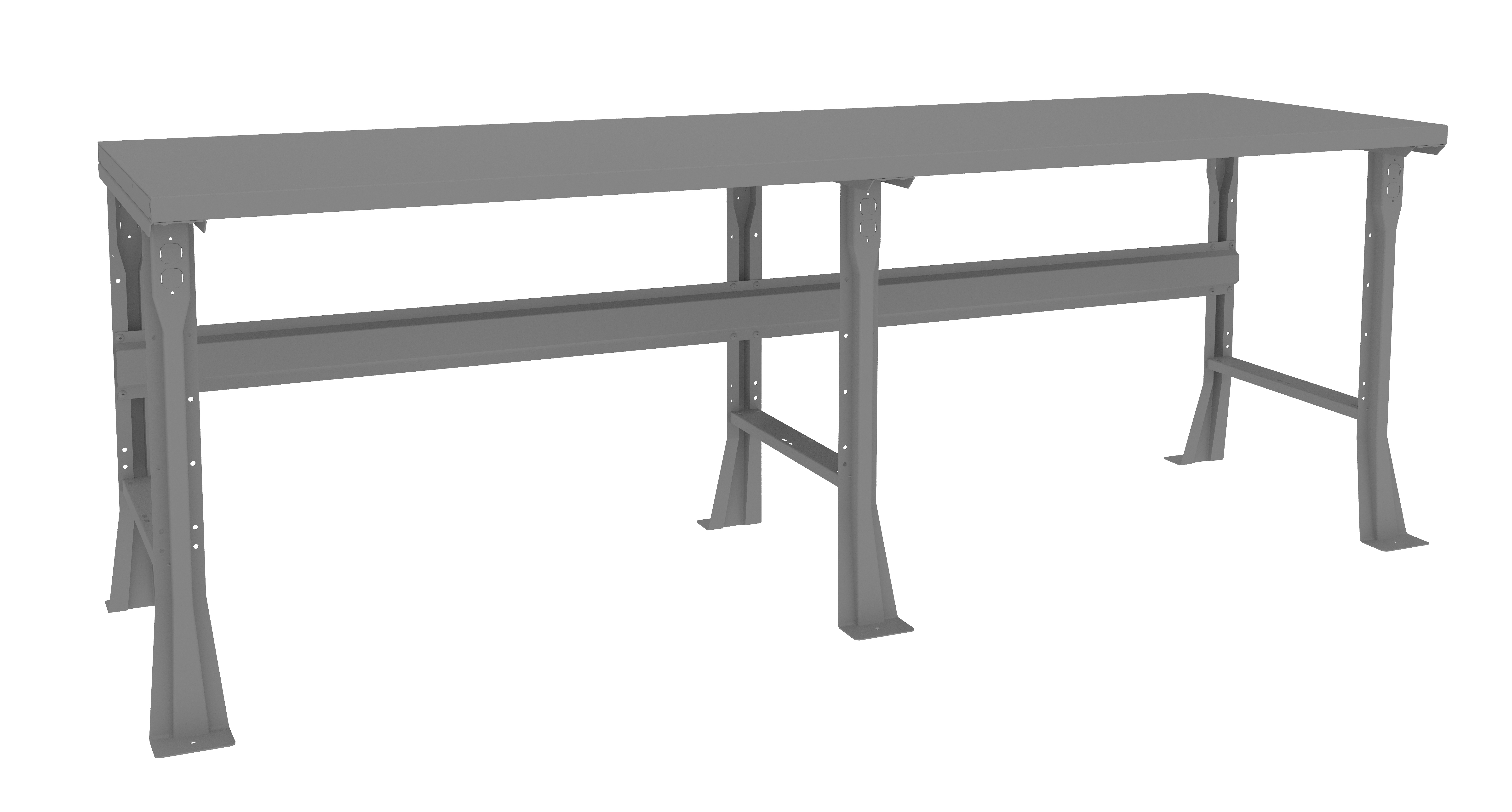 Tennsco Flared Leg Workbench with Steel Top