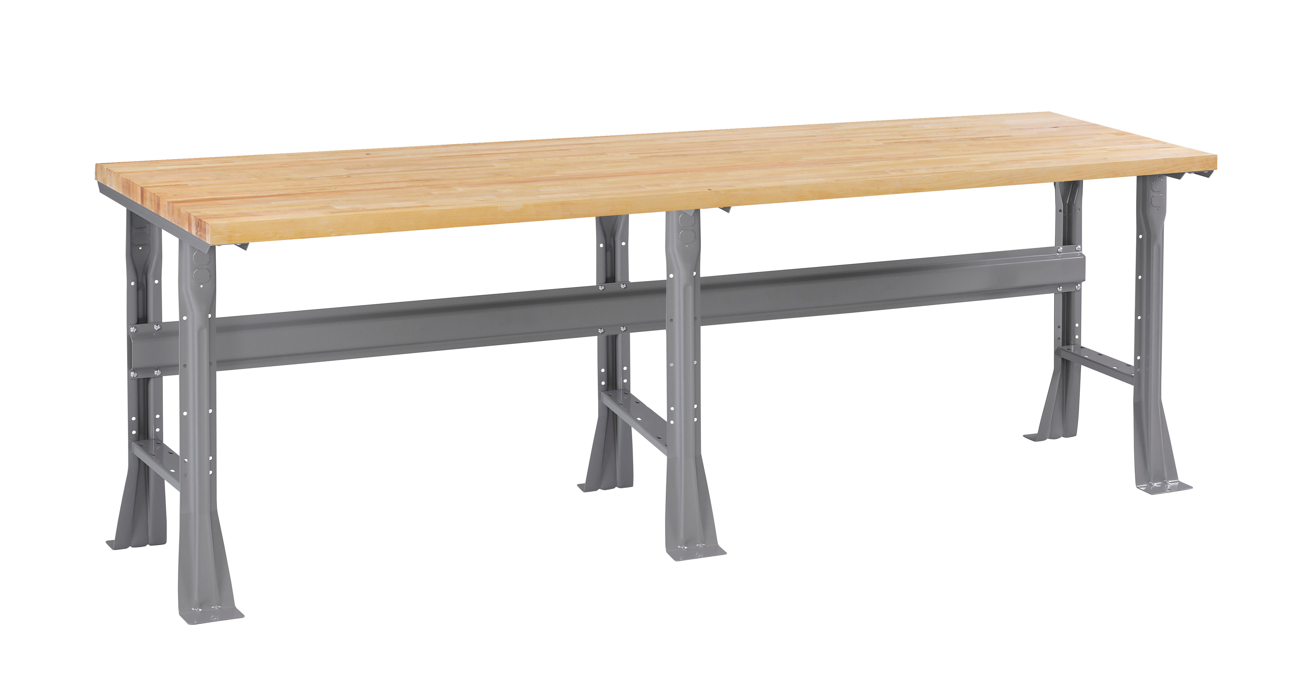 Tennsco Flared Leg Workbench with Butcher Block Top