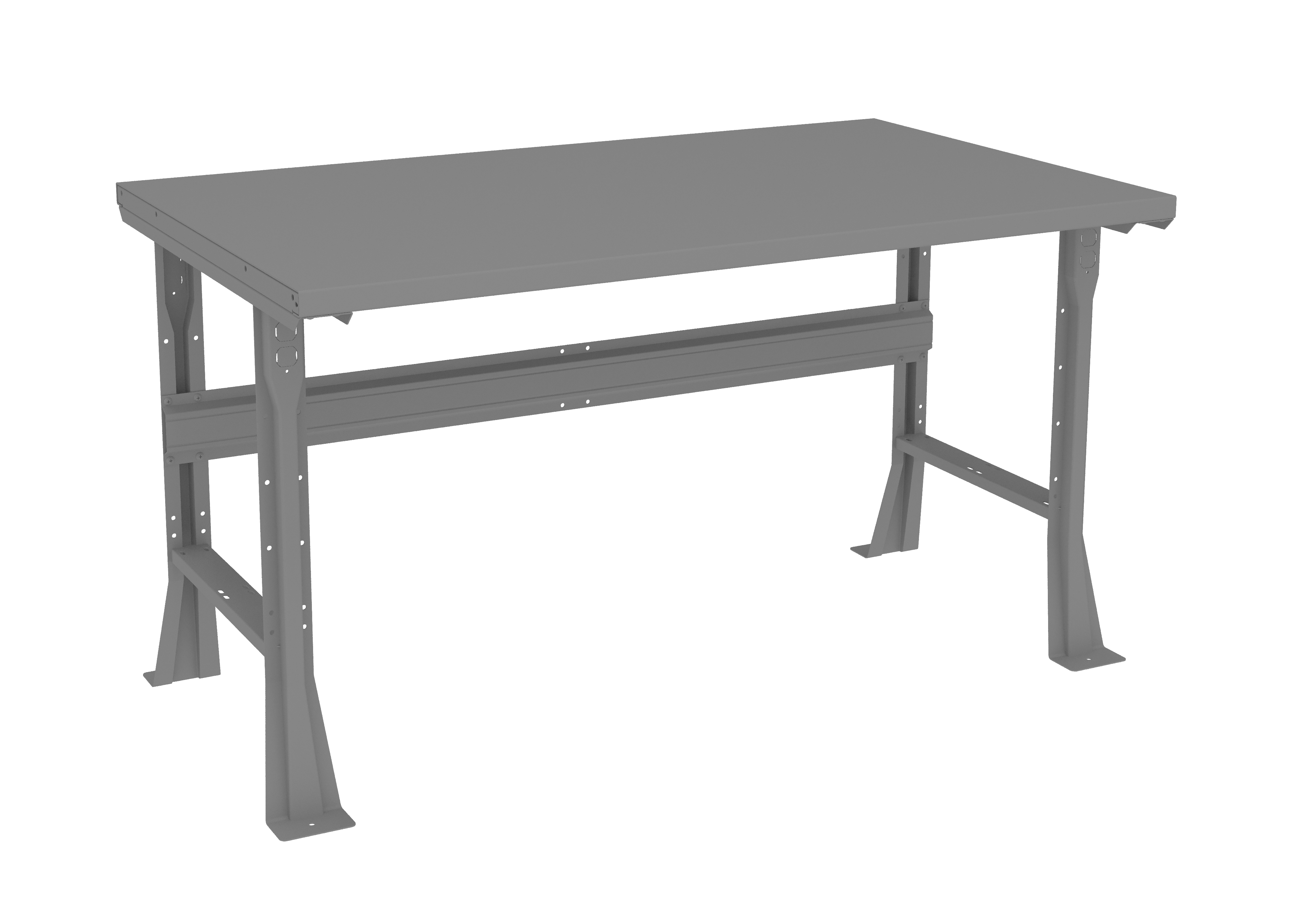 Tennsco Flared Leg Workbench with Steel Top