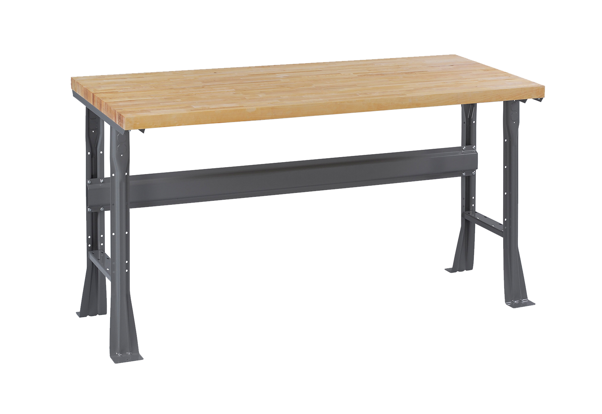 Tennsco Flared Leg Workbench with Butcher Block Top