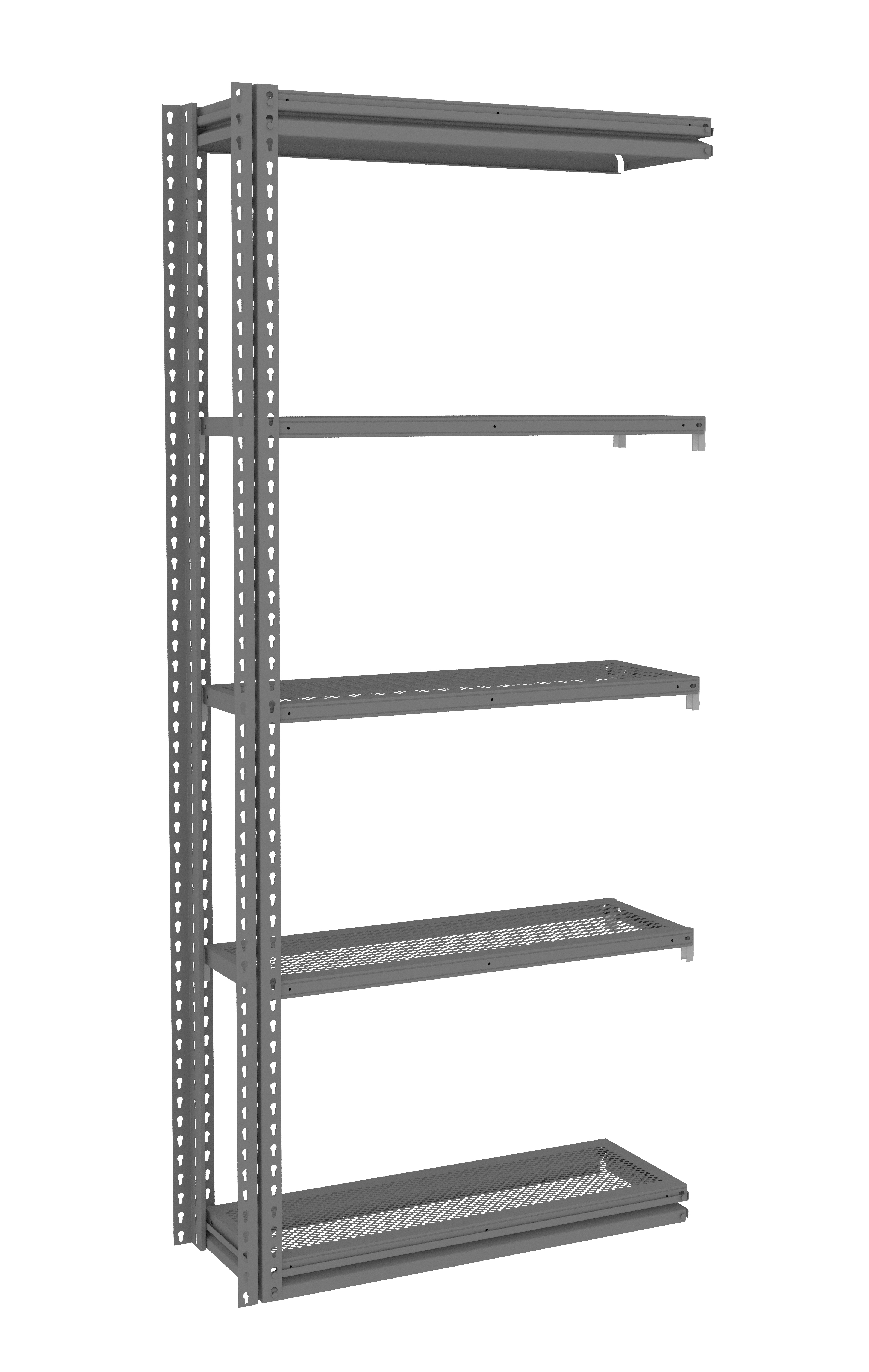 Tennsco Z-Line Perforated Steel Shelving Add-On Unit