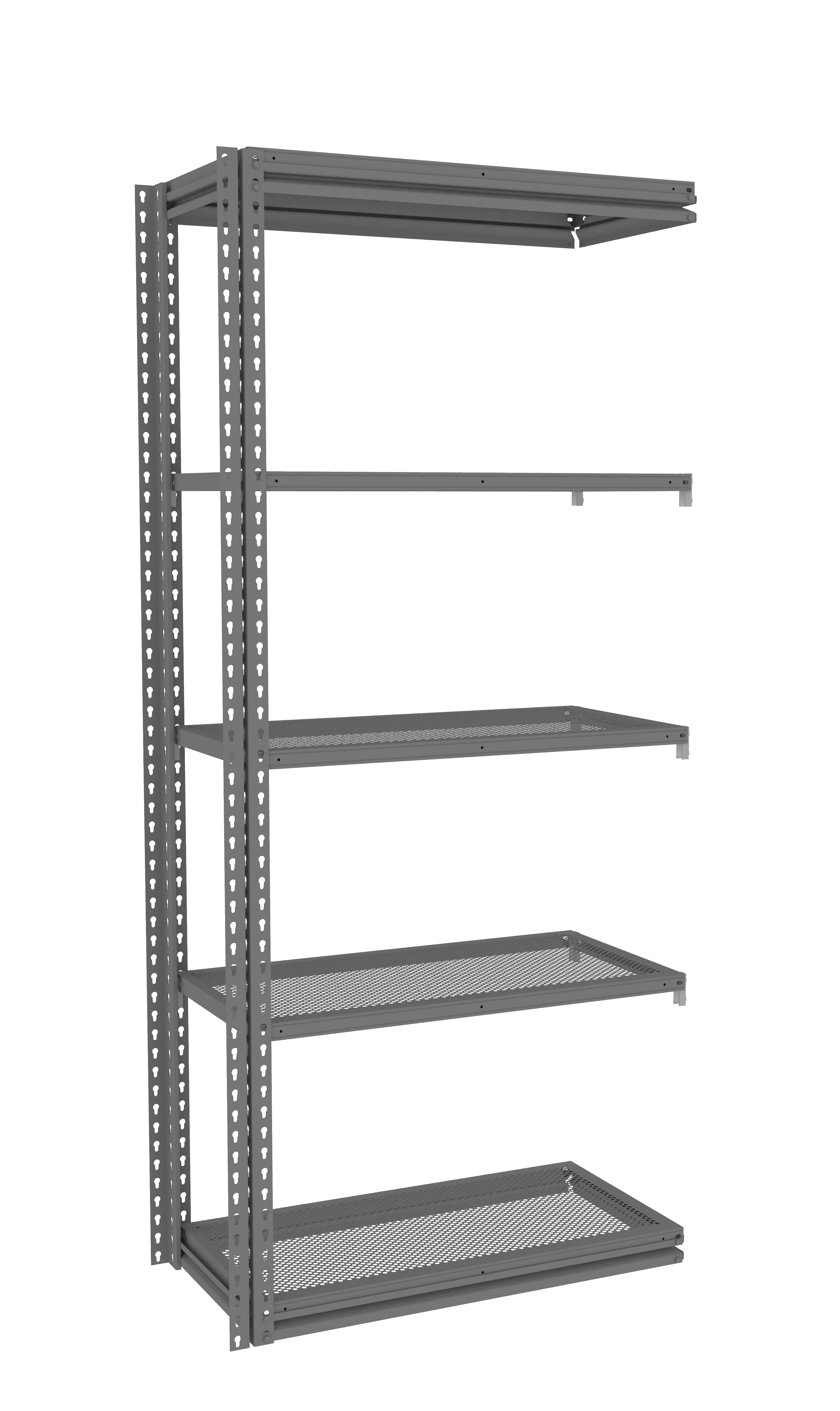 Tennsco Z-Line Perforated Steel Shelving Add-On Unit
