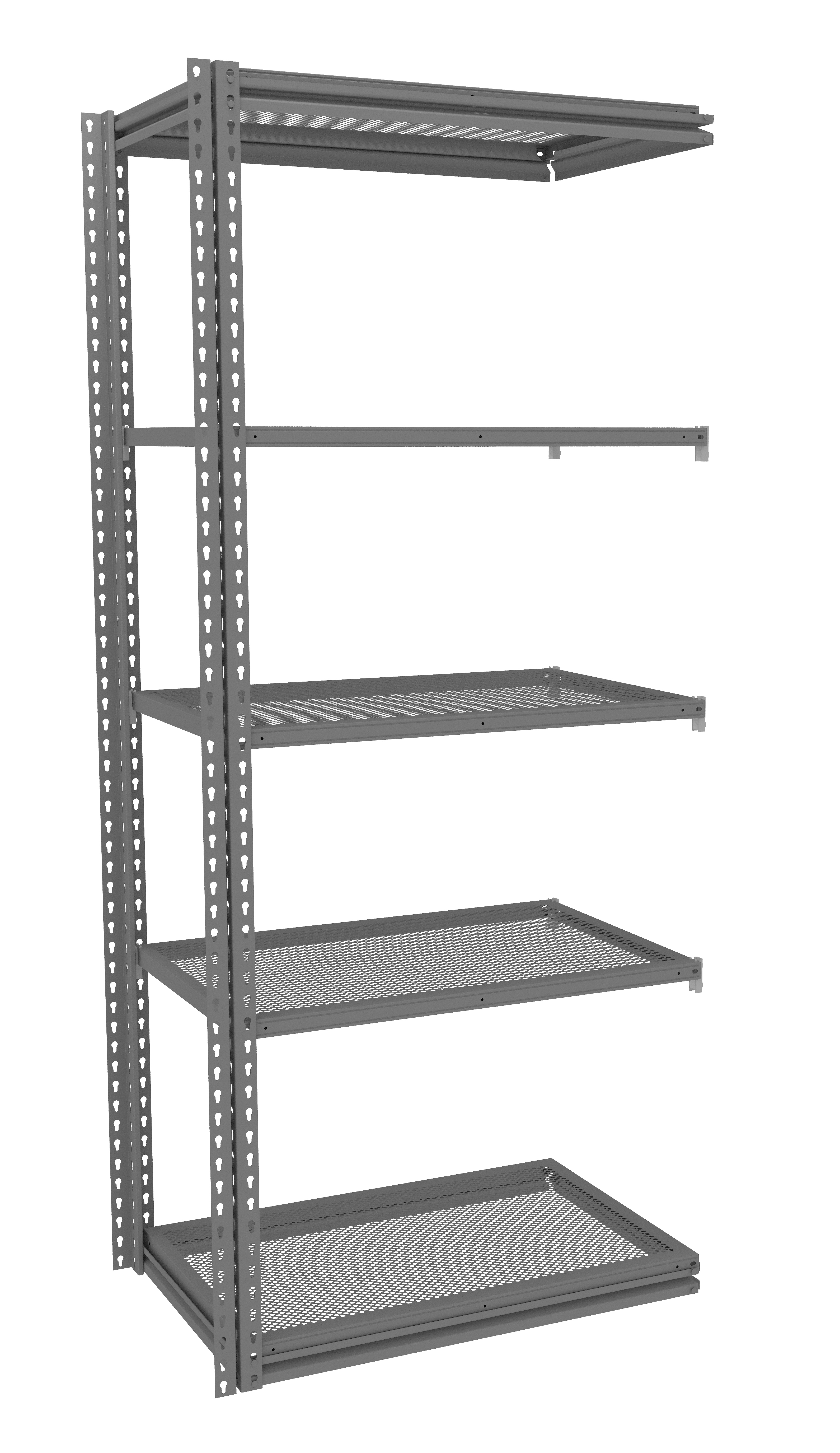 Tennsco Z-Line Perforated Steel Shelving Add-On Unit