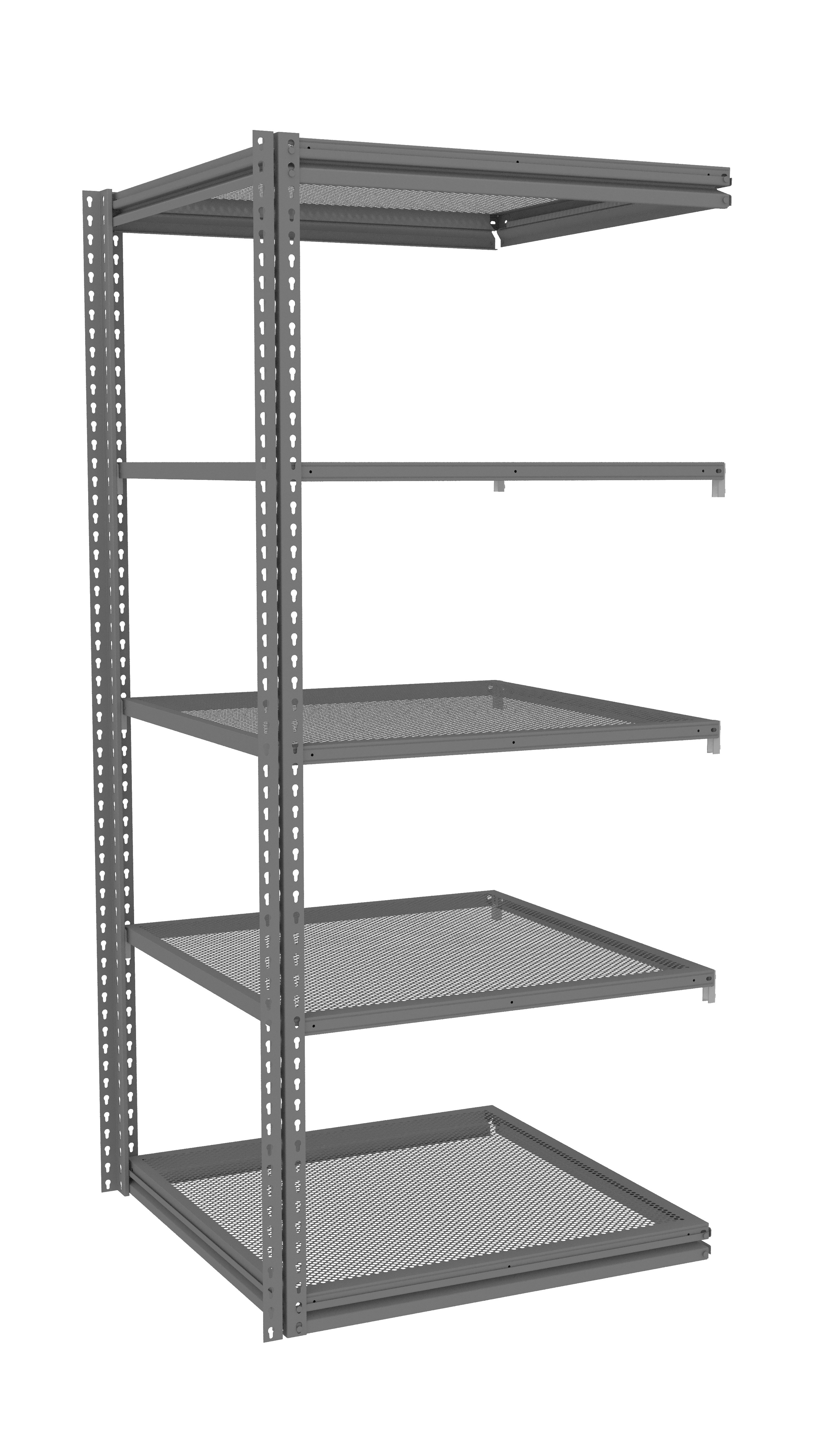 Tennsco Z-Line Perforated Steel Shelving Add-On Unit
