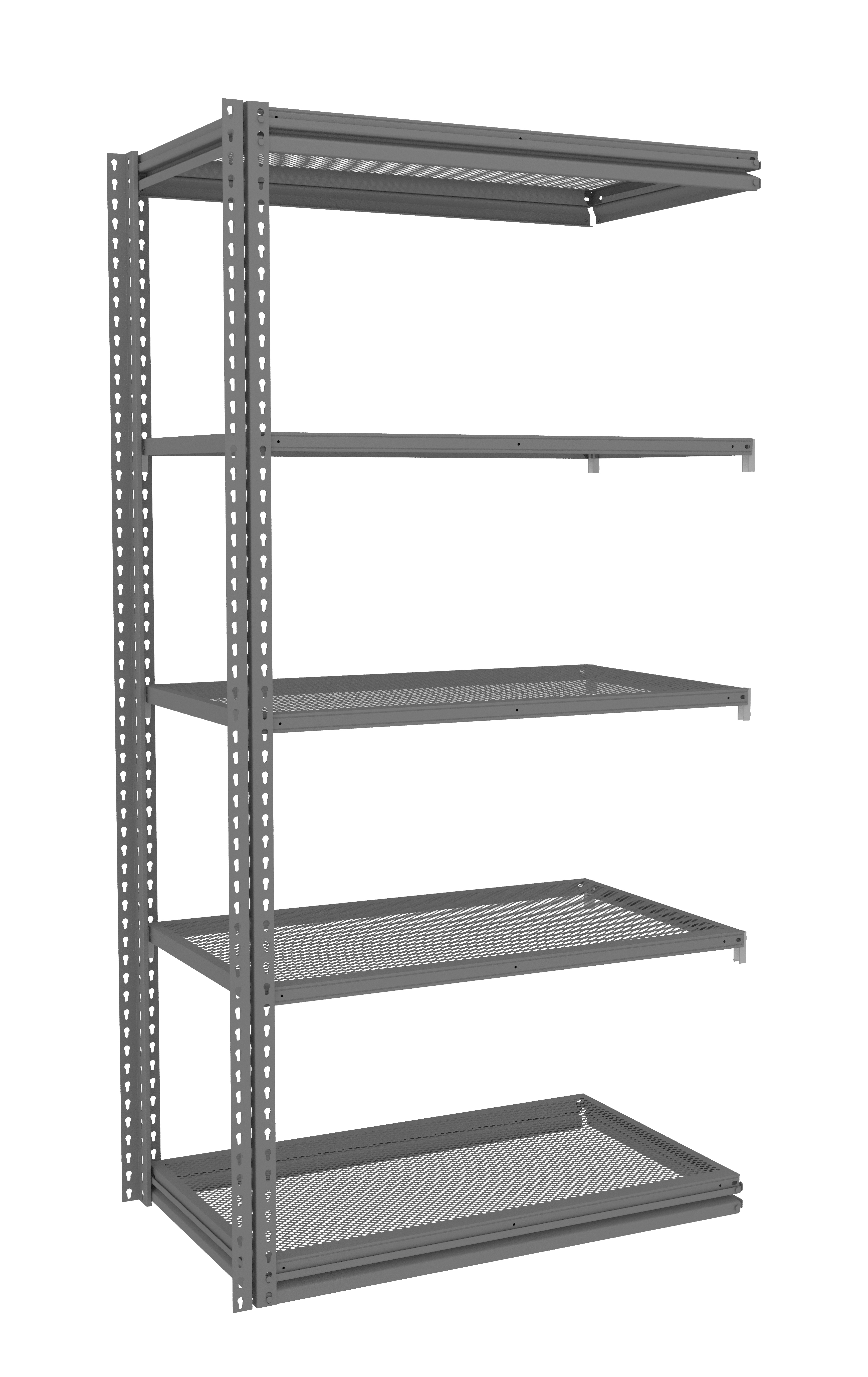 Tennsco Z-Line Perforated Steel Shelving Add-On Unit