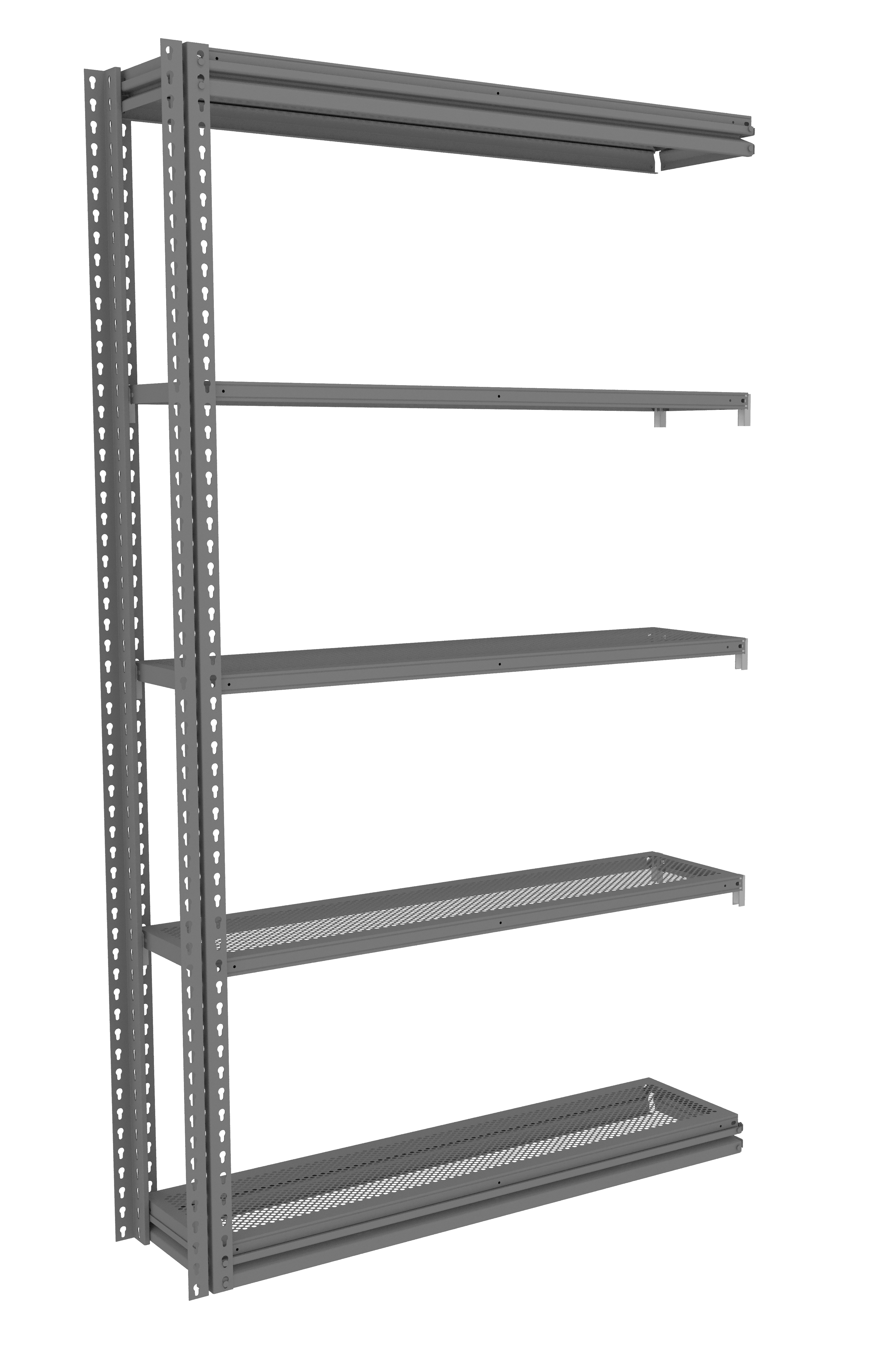 Tennsco Z-Line Perforated Steel Shelving Add-On Unit