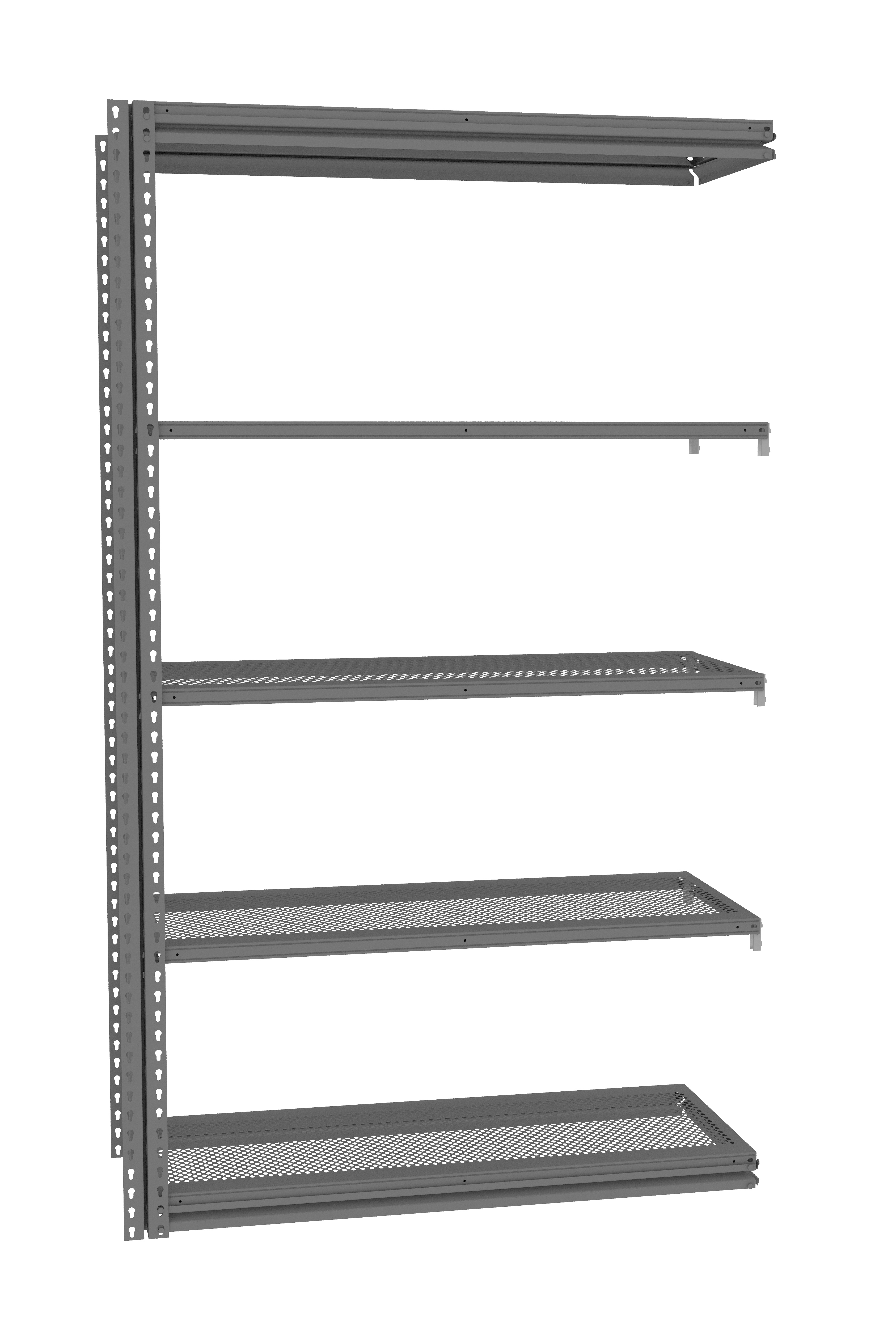 Tennsco Z-Line Perforated Steel Shelving Add-On Unit