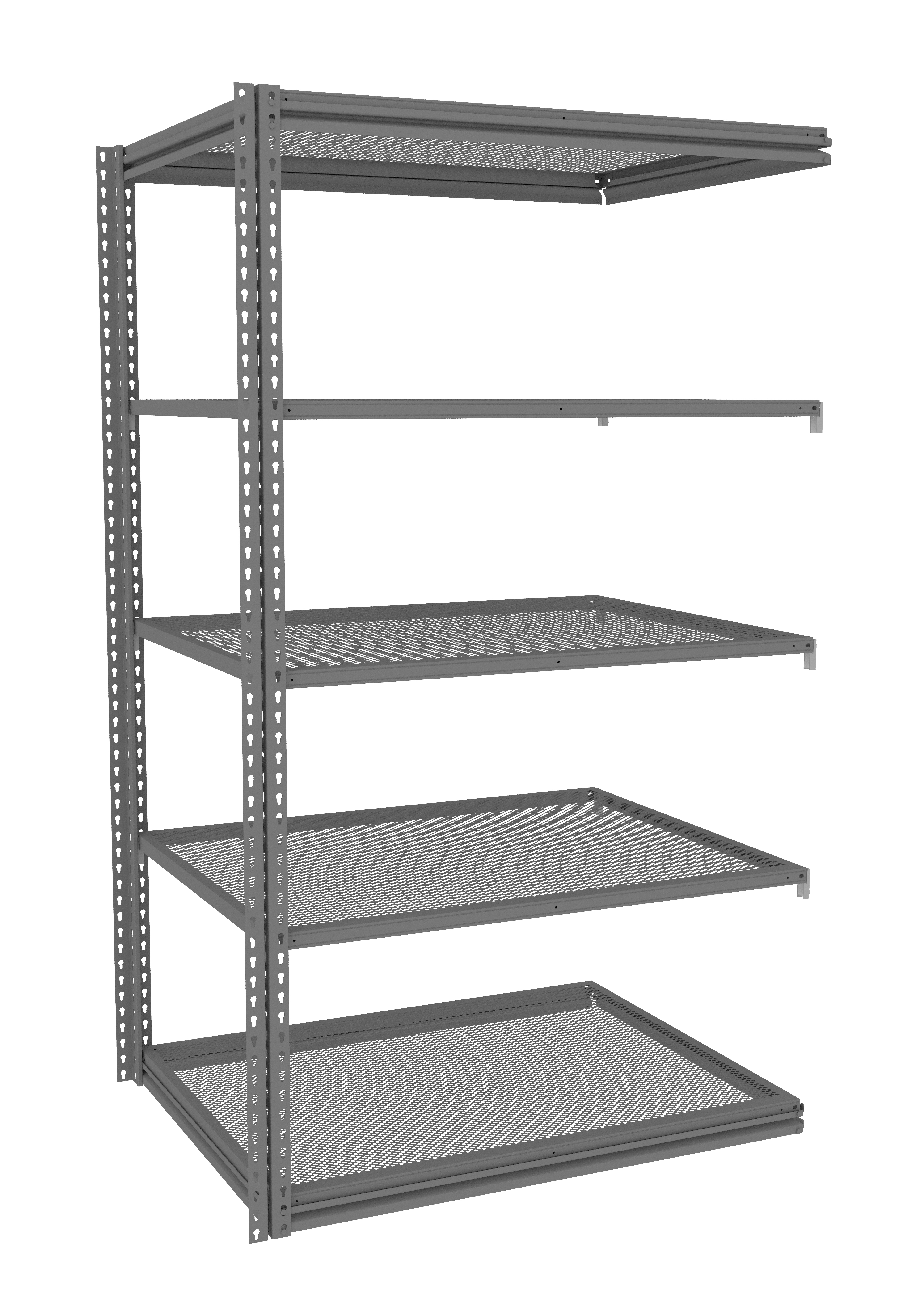 Tennsco Z-Line Perforated Steel Shelving Add-On Unit